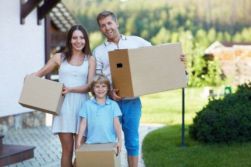 Packing and furniture preparation for a Canary Wharf flat move