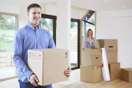 Local moving team handling boxes and furniture in Canary Wharf