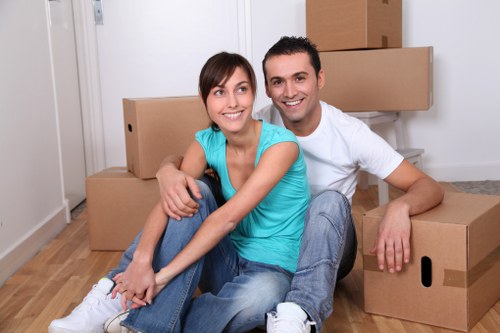 Careful handling of office furniture during a Canary Wharf relocation