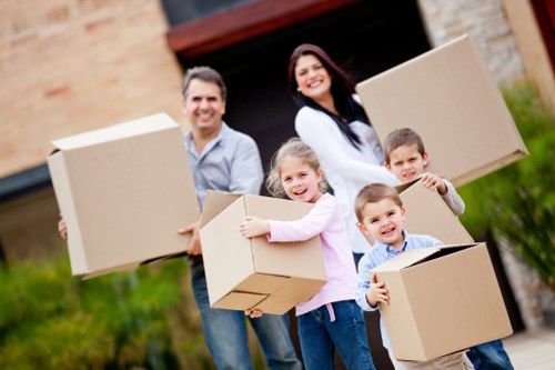 Local movers handling office furniture in Canary Wharf