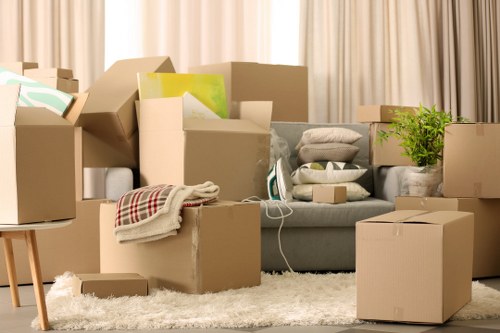 Business relocation logistics in a Canary Wharf high-rise