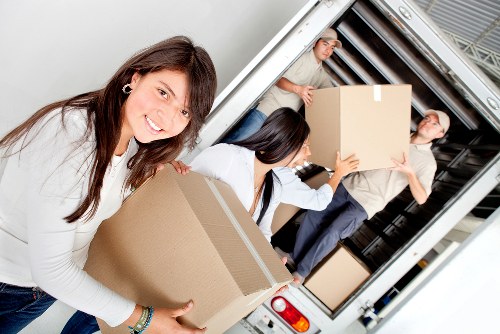 Team managing waste rules during a removals job