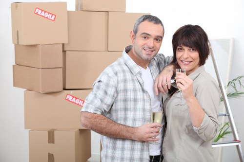 Local movers coordinating access for an office relocation in Canary Wharf